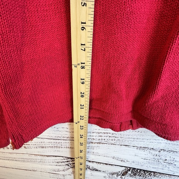 Vintage Christmas Sweater S Full-Zip Cardigan 3D Embroidered Snowman Mock-Neck - Picture 8 of 11